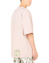 Printed cotton T-shirt with patch embellishment -  | Dolce & Gabbana