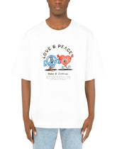 Printed cotton T-shirt with patch embellishment -  | Dolce & Gabbana
