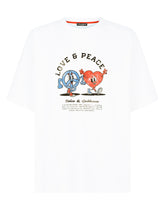 Printed cotton T-shirt with patch embellishment -  | Dolce & Gabbana