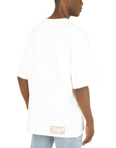 Printed cotton T-shirt with patch embellishment -  | Dolce & Gabbana