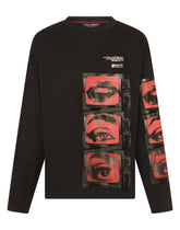 Long-sleeved cotton T-shirt with print -  | Dolce & Gabbana