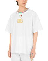 Technical jersey T-shirt with DG print and patch -  | Dolce & Gabbana