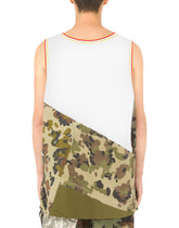 Camouflage patchwork singlet with DG patch -  | Dolce & Gabbana