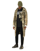 Printed cotton T-shirt with camouflage details -  | Dolce & Gabbana
