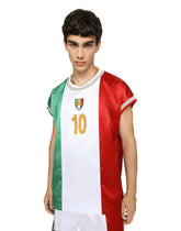 Satin T-shirt with DG logo and patch -  | Dolce & Gabbana