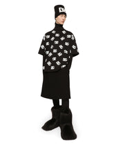 Cotton T-shirt with all-over DG logo print -  | Dolce & Gabbana