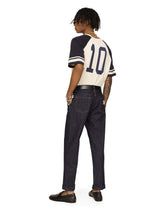 Two-tone cotton T-shirt with print -  | Dolce &amp; Gabbana