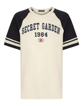 Two-tone cotton T-shirt with print -  | Dolce &amp; Gabbana