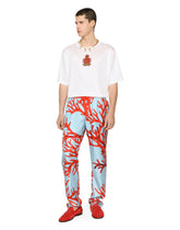 Silk jersey T-shirt with heraldic DG patch -  | Dolce & Gabbana
