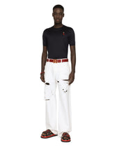 Silk jersey T-shirt with DG and coral embellishment -  | Dolce & Gabbana
