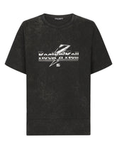 Washed cotton T-shirt with print -  | Dolce &amp; Gabbana
