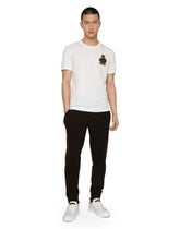 Cotton T-shirt with heraldic DG patch -  | Dolce &amp; Gabbana
