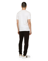 Cotton T-shirt with heraldic DG patch -  | Dolce &amp; Gabbana