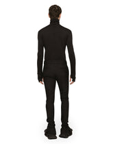 High-necked technical jersey T-shirt with DG patch -  | Dolce & Gabbana