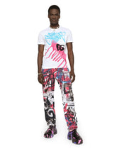 Cotton T-shirt with spray-paint graffiti print -  | Dolce & Gabbana
