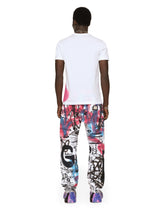 Cotton T-shirt with spray-paint graffiti print -  | Dolce & Gabbana