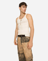 Fine-rib washed cotton singlet -  | Dolce &amp; Gabbana