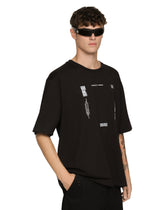 Cotton jersey T-shirt with DGVIB3 print and logo -  | Dolce & Gabbana