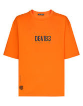 Cotton jersey T-shirt with DGVIB3 print and logo -  | Dolce & Gabbana