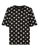 Short-sleeved cotton T-shirt with DG Monogram -  | Dolce & Gabbana