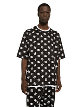 Short-sleeved cotton T-shirt with DG Monogram -  | Dolce & Gabbana
