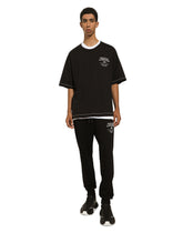 Short-sleeved cotton T-shirt with embroidered logo -  | Dolce & Gabbana