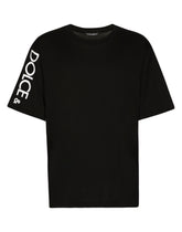 Cotton round-neck T-shirt with Dolce&Gabbana print -  | Dolce & Gabbana