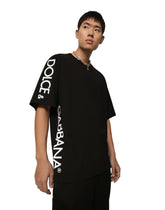 Cotton round-neck T-shirt with Dolce&Gabbana print -  | Dolce & Gabbana