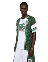 Technical jersey T-shirt with logo print -  | Dolce & Gabbana
