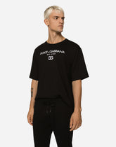 Cotton T-shirt with DG embroidery -  | Dolce &amp; Gabbana