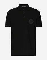 Cotton polo-shirt with DG logo embroidery -  | Dolce &amp; Gabbana