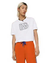 Cotton T-shirt with DG patch -  | Dolce & Gabbana