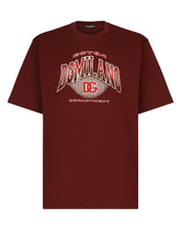 Cotton interlock T-shirt with DG logo print -  | Dolce & Gabbana