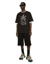 Short-sleeved banana-tree-print T-shirt -  | Dolce & Gabbana
