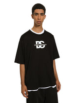 Short-sleeved T-shirt with DG logo print -  | Dolce &amp; Gabbana