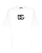 Short-sleeved T-shirt with DG logo print -  | Dolce &amp; Gabbana