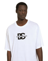 Short-sleeved T-shirt with DG logo print -  | Dolce &amp; Gabbana