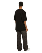 Short-sleeved T-shirt with vertical logo print -  | Dolce &amp; Gabbana