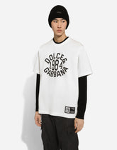 Cotton T-shirt with logo print -  | Dolce & Gabbana