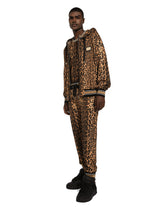 Round-neck T-shirt with leopard-print Crespo and tag -  | Dolce &amp; Gabbana
