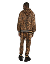 Round-neck T-shirt with leopard-print Crespo and tag -  | Dolce &amp; Gabbana