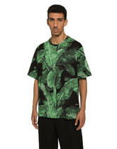 Short-sleeved banana-tree-print T-shirt -  | Dolce &amp; Gabbana