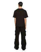 Printed cotton T-shirt with fusible rhinestone embellishment -  | Dolce & Gabbana