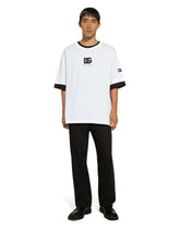 Short-sleeved T-shirt with DG logo patch -  | Dolce &amp; Gabbana