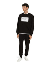 Cotton T-shirt with branded tag embroidery -  | Dolce &amp; Gabbana