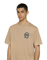 Cotton T-shirt with logo embroidery print -  | Dolce &amp; Gabbana
