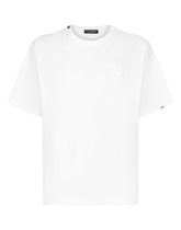 Cotton T-shirt with embroidered logo -  | Dolce &amp; Gabbana