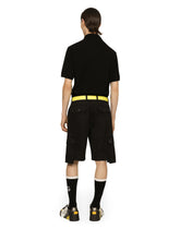 Cotton piqué polo-shirt with Hawaiian DG embroidery -  | Dolce &amp; Gabbana