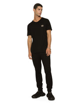 Cotton T-shirt with branded tag -  | Dolce &amp; Gabbana
