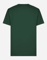Cotton T-shirt with branded tag -  | Dolce &amp; Gabbana